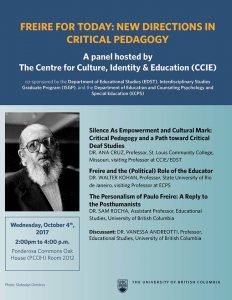 Freire for Today: New Directions in Critical Pedagogy 