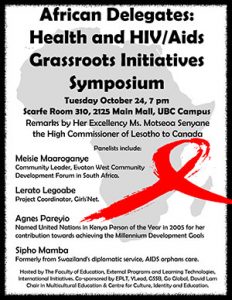 African Delegates: Health and HIV/Aids Grassroots Initiatives Symposium