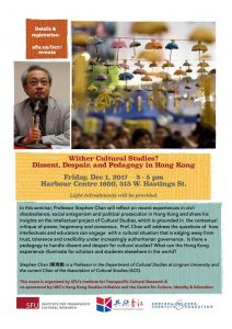 Wither Cultural Studies? Dissent, Despair, and Pedagogy in Hong Kong