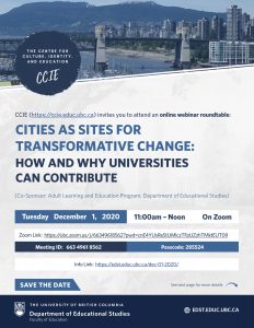 Cities as Sites for Transformative Change: How and Why Universities can Contribute